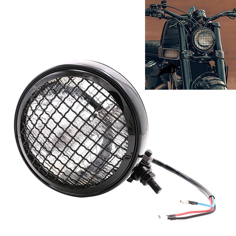 Motorcycle Black Shell Harley Headlight Retro Lamp LED Light Modification Accessories, Black Shell Headlight Retro Lamp Black Shell Headlight Retro Lamp White