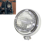 Motorcycle Silver Shell Harley Headlight Retro Lamp LED Light Modification Accessories, Silver Shell Headlight Retro Lamp Silver Shell Headlight Retro Lamp White