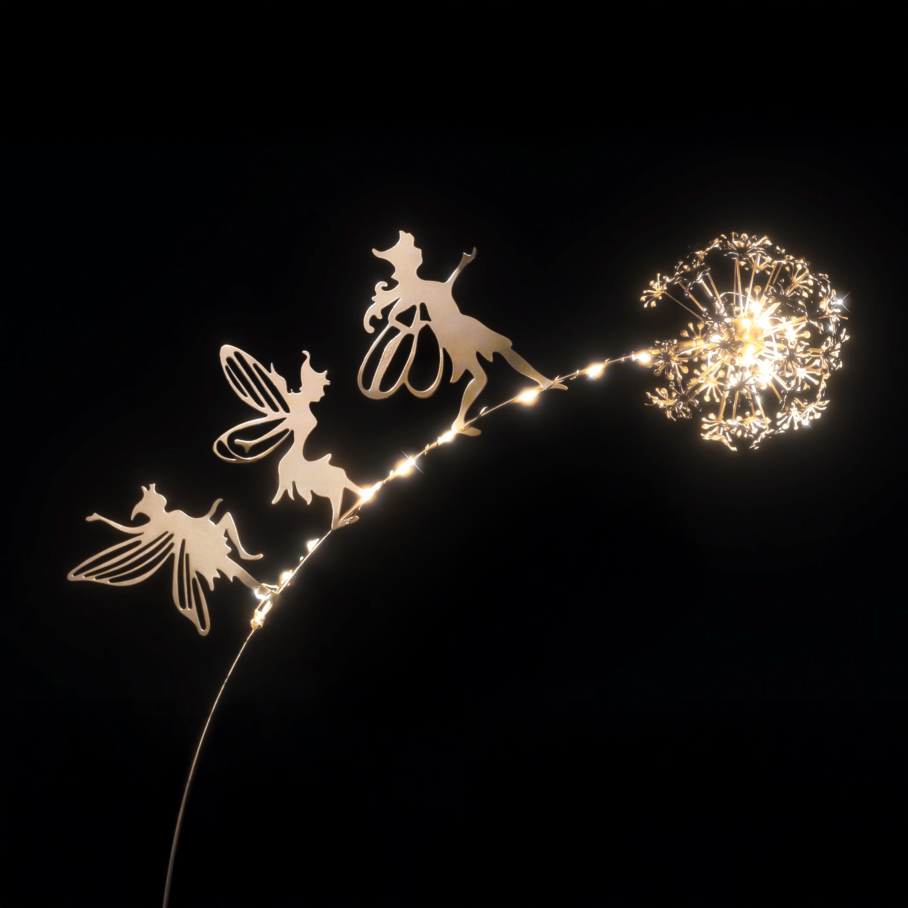 Solar Dandelion Fairy Stake Light Outdoor Garden Ornament