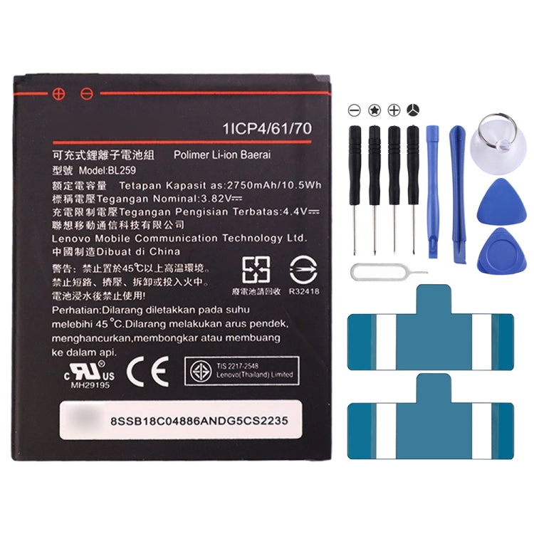 Original 2750mAh BL259 Li-Polymer Battery for Lenovo Vibe K5 Plus / Vibe K5 A6020 – Durable Build, Easy to Use, For Lenovo Vibe K5 Plus For Lenovo Vibe K5 Plus