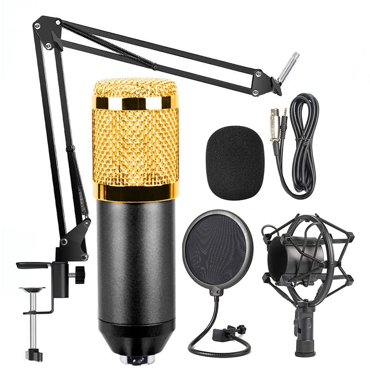 BM-800 Network K-Song Dedicated High-end Metal Shock Mount Microphone Set, BM800 Kit Black, BM800 Kit Pink, BM800 Kit Blue – TPU BM800 Kit Black Black