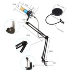 BM-800 Network K-Song Dedicated High-end Metal Shock Mount Microphone Set, BM800 Kit Black, BM800 Kit Pink, BM800 Kit Blue – TPU