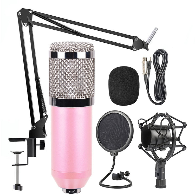 BM-800 Network K-Song Dedicated High-end Metal Shock Mount Microphone Set, BM800 Kit Black, BM800 Kit Pink, BM800 Kit Blue – TPU BM800 Kit Pink Pink