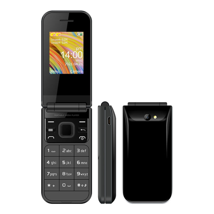 1.77 inch, SC6531E, Support Bluetooth, FM, GSM, Dual SIM – Flip, Bluetooth