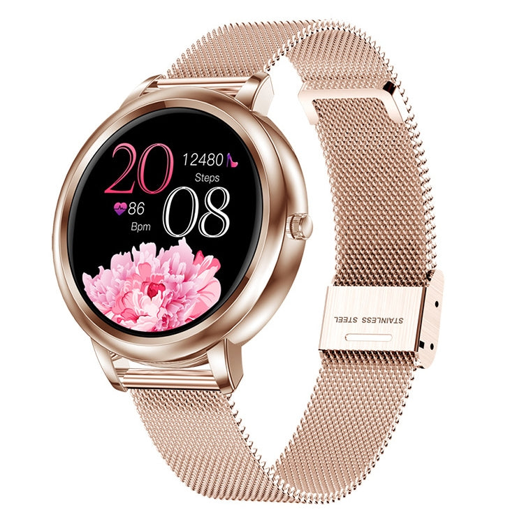 Smart Watch – 1.09" Screen, IP67 Waterproof, Blood Pressure Monitoring Steel Strap (Gold) Gold