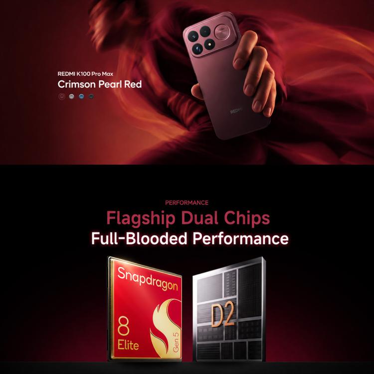 Xiaomi Redmi K100 Pro Max, 12GB+256GB, 6.9 inch Xiaomi HyperOS 3 Snapdragon 8 Elite Gen 5 Octa Core, NFC, Network: 5G, 12GB+256GB – Card Slot, Fast Charging