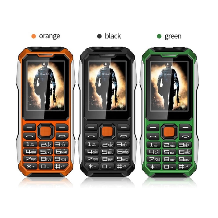 Waterproof Shockproof Dustproof, 6800mAh Battery, 2.4 inch, 21 Keys, Bluetooth, LED Flashlight, FM, SOS, Dual SIM, Network: 2G – Shockproof, Waterproof, Bluetooth