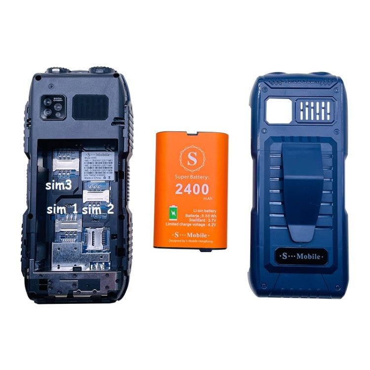 Waterproof Shockproof Dustproof, 2400mAh Battery, 2.2. inch, 21 Keys, LED Flashlight, FM, Quad SIM, with Antenna – Shockproof, Waterproof