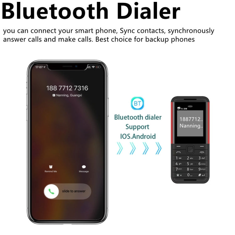 1.33 inch, MTK6261D, 21 Keys, Support Bluetooth, FM, Magic Sound, Auto Call Record, GSM, Triple SIM, Russian Key – Bluetooth