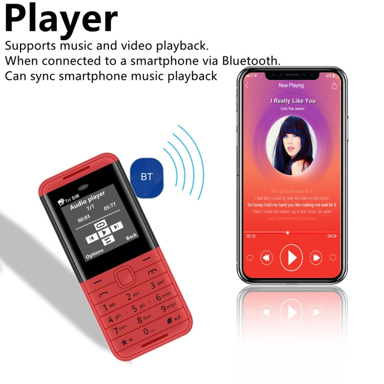 1.33 inch, MTK6261D, 21 Keys, Support Bluetooth, FM, Magic Sound, Auto Call Record, GSM, Triple SIM, Russian Key – Bluetooth