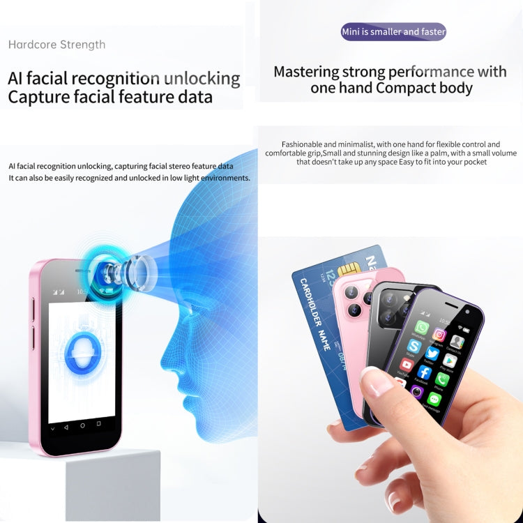 Face Recognition, 3.0 inch Android 9.0 MTK6739CW Quad Core up to 1.28GHz, OTG, Network: 4G, Dual SIM, Support Google Play, 3GB+32GB – Card Slot