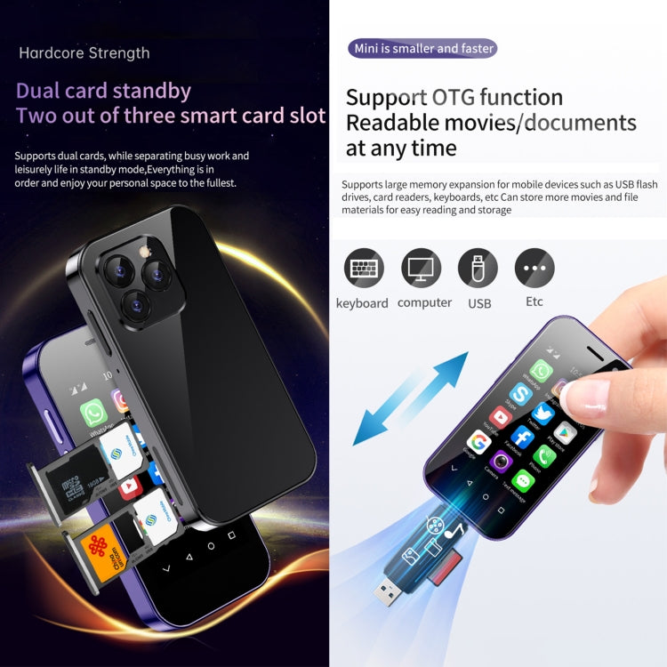 Face Recognition, 3.0 inch Android 9.0 MTK6739CW Quad Core up to 1.28GHz, OTG, Network: 4G, Dual SIM, Support Google Play, 3GB+32GB – Card Slot