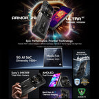 Ulefone Armor 28 UltraThermal Version Rugged Phone, 16GB+1TB, Night Vision, 10600mAh, 6.67 inch Android 14 MediaTek Dimensity 9300+ Octa Core, Network: 5G, NFC, Armor 28 Ultra Thermal Version – Lanyard, Magnetic, Card Slot