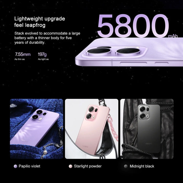 OPPO Reno13 Pro AI Phone, 12GB+256GB, Screen Fingerprint, 6.83 inch ColorOS 15.0 Dimensity 8350 Octa Core, NFC, OTG, Network: 5G, 12GB+256GB, Reno13 Pro, 12GB+256GB