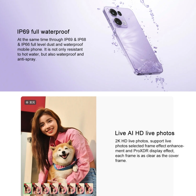 OPPO Reno13 Pro AI Phone, 16GB+1TB, Screen Fingerprint, 6.83 inch ColorOS 15.0 Dimensity 8350 Octa Core, NFC, OTG, Network: 5G, 16GB+1TB, Reno13 Pro, 16GB+1TB
