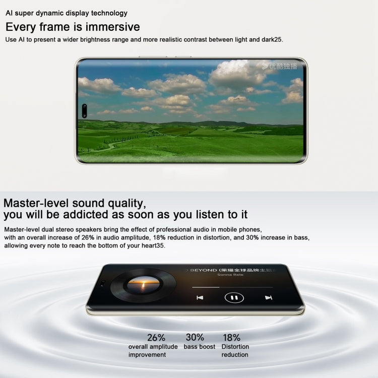 Honor 300 Pro, 12GB+256GB, Screen Fingerprint, 6.78 inch MagicOS 9.0 / Android 15 Snapdragon 8 Gen 3 Octa Core, Network: 5G, NFC, OTG, Not Support Google Play, Honor 300 Pro, 12GB+256GB – Fast Charging