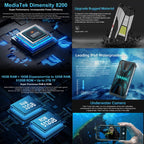 Unihertz Tank 3 / 8849, 16GB+512GB, 200MP Camera, Night Vision, 23800mAh Battery, 6.79 inch Android 13 Dimensity 8200 Octa Core, Network: 5G, Tank 3 without Laser Rangefinder – Bluetooth, Aluminum Alloy, TPU