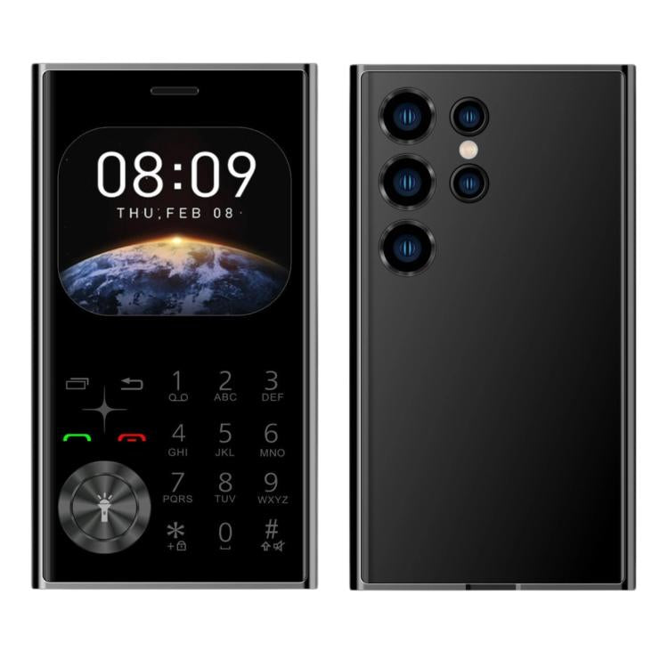 V8 Card Mobile Phone, 2.01 inch, MTK6261D, Support Bluetooth, FM, Torch, GSM, Dual SIM Black