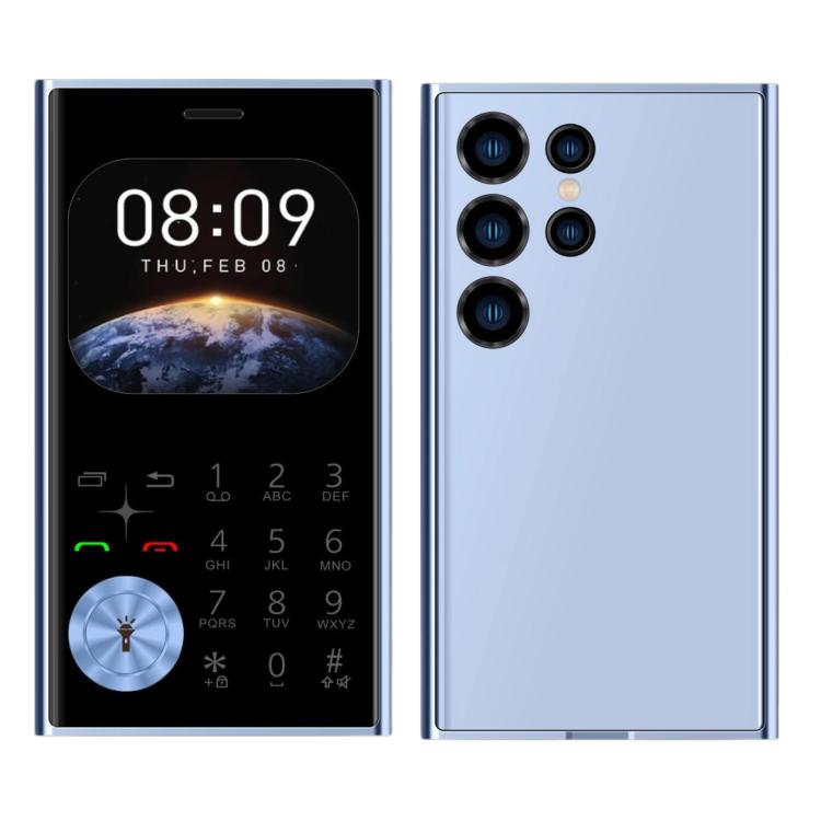 V8 Card Mobile Phone, 2.01 inch, MTK6261D, Support Bluetooth, FM, Torch, GSM, Dual SIM – Bluetooth Sky Blue