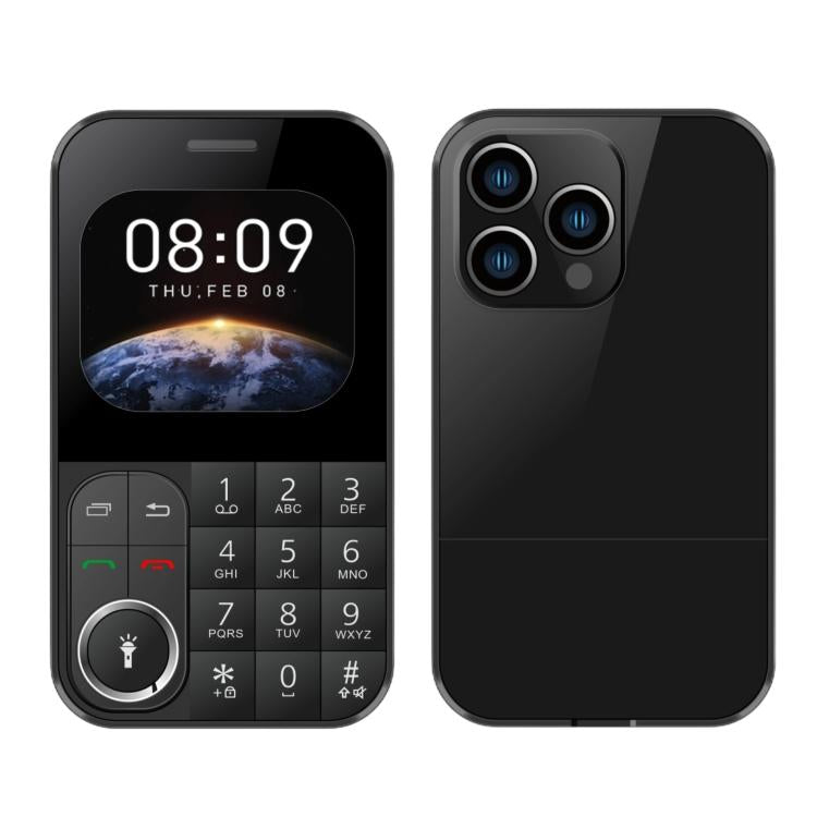 V9 Card Mobile Phone, 2.01 inch, MTK6261D, Support Bluetooth, FM, Torch, GSM, Dual SIM Black