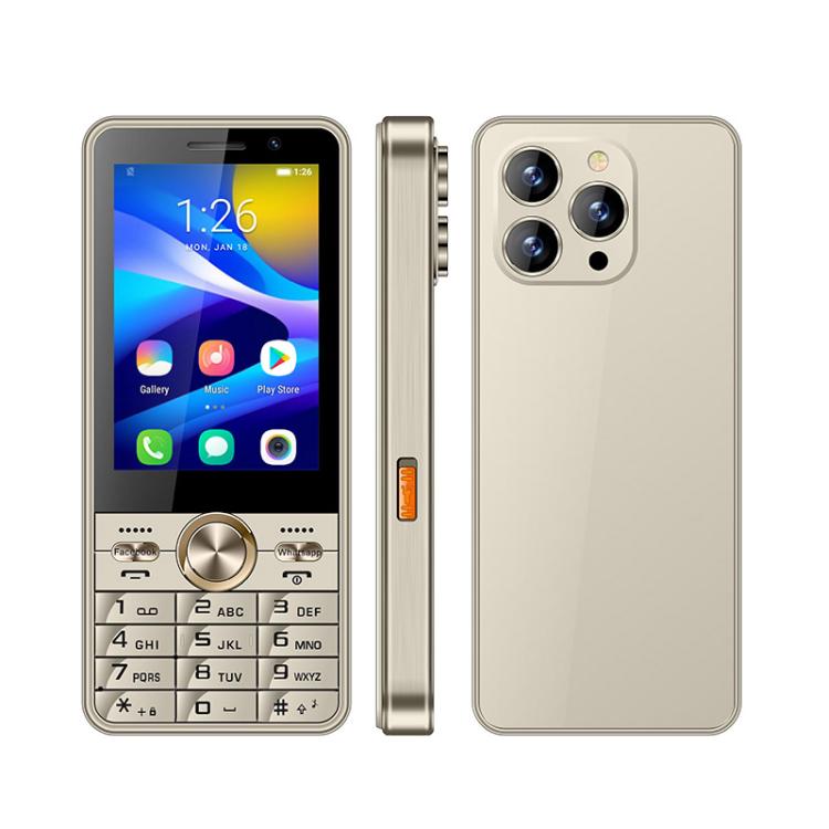 UNIWA A3501 Feature Phone, 2GB+16GB, 3.5 inch Android 8.1 MT6737M Quad Core, Network: 4G, Dual SIM Card Gold