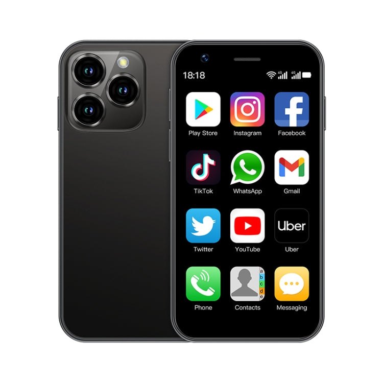 SOYES XS16, 3GB+64GB, 3.0 inch Android 10.0 MTK6737 Quad Core, Bluetooth, WiFi, Network: 4G, Dual SIM, Support Google Play Store, 3GB+64GB 3GB+64GB Black