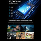 Oukitel WP100 TITAN 5G Projector Rugged Phone, 16GB+512GB, 200MP Camera, Fingerprint Identification, 6.8 inch Android 14 MediaTek Dimensity 7300 Octa Core, NFC, OTG, Network: 5G, WP100 TITAN – Durable Build, Easy to Use