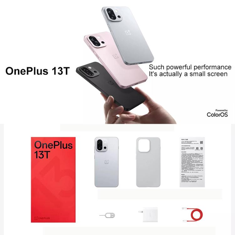 OnePlus 13T, 12GB+256GB, Screen Fingerprint Identification, 6.32 inch ColorOS 15.0 Snapdragon 8 Elite Octa Core, NFC, Network: 5G, 12GB+256GB – Fast Charging