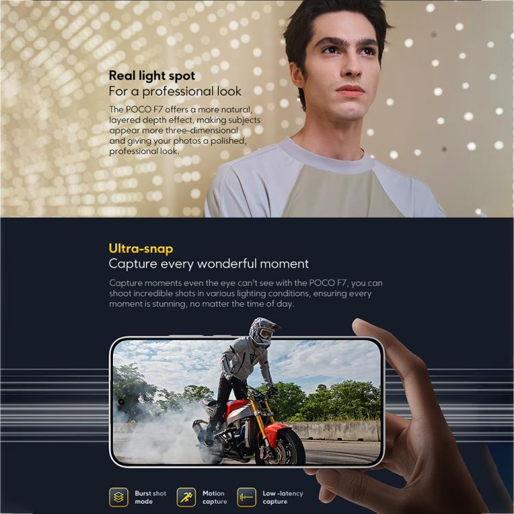 Xiaomi POCO F7 Global, 12GB+256GB, In-screen Fingerprint, 6.83 inch Xiaomi HyperOS 2 Snapdragon 8s Gen 4 Octa Core, NFC, Network: 5G, 12GB+256GB – Fast Charging