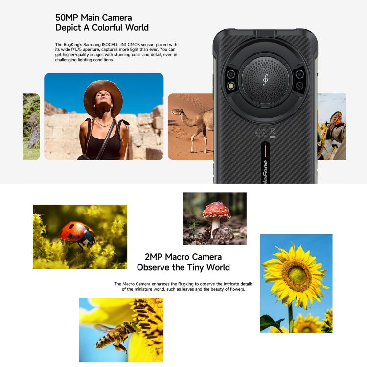 Ulefone RugKing, 8GB+256GB, IP68/IP69K Rugged Phone, 5.99 inch Android 15 Unisoc T7255 Octa Core, Network: 4G, NFC, OTG, RugKing, 8GB+256GB