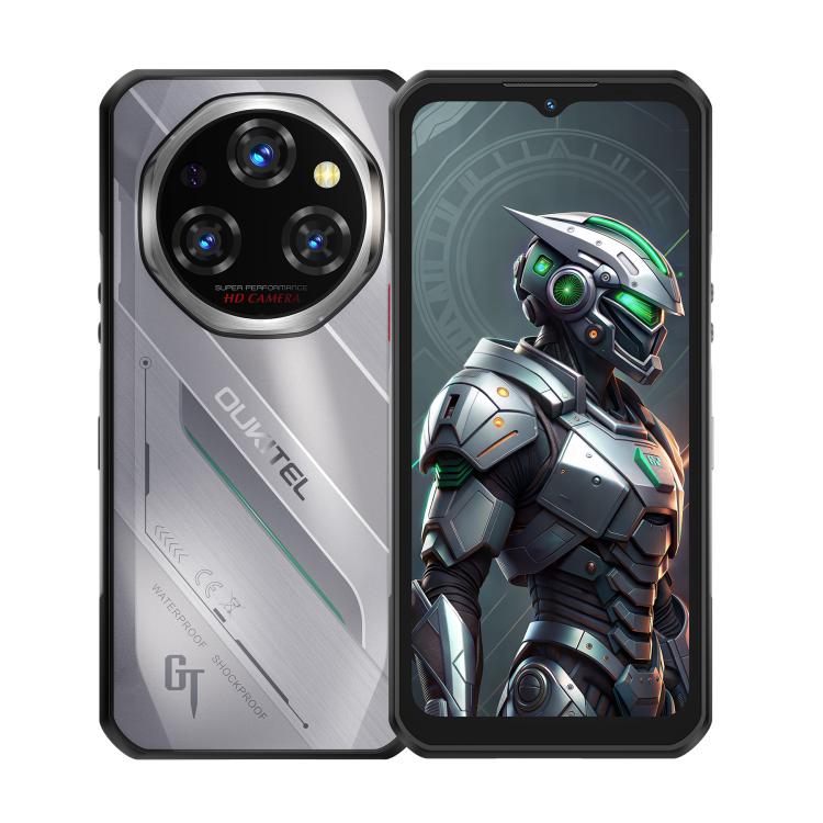 Oukitel WP62 Rugged Phone, 8GB+256GB, 108MP Camera, Fingerprint Identification, 6.6 inch Android 15 MediaTek Dimensity 7025 Octa Core, NFC, OTG, Network: 5G, 8GB+256GB – Durable Build, Easy to Use 8GB+256GB Silver
