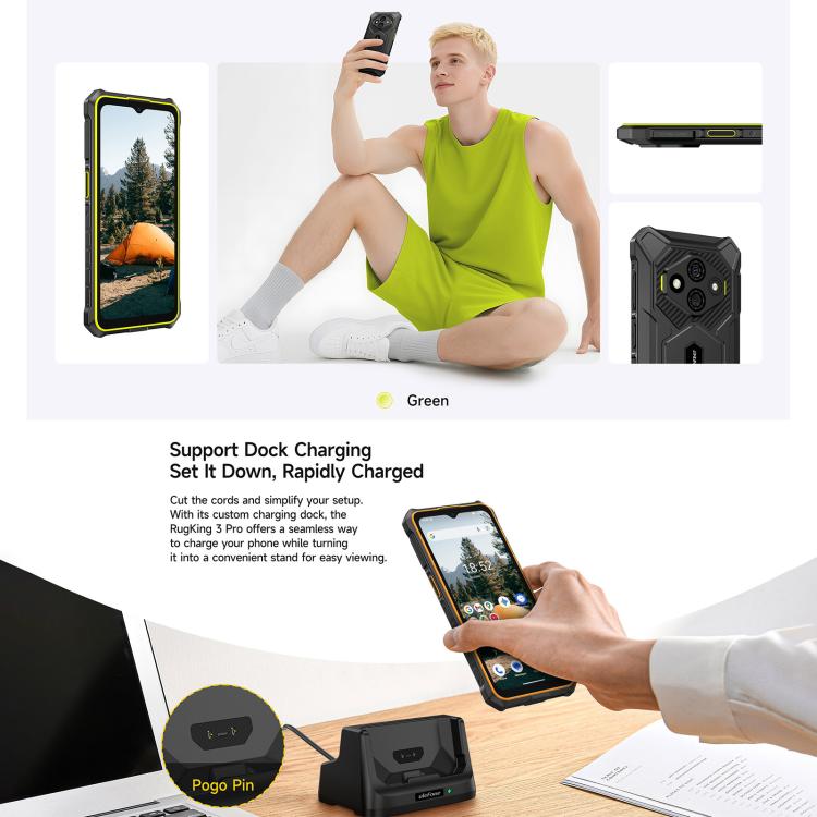 Ulefone RugKing 3 Pro, 8GB+128GB, IP68/IP69K Rugged Phone, 6.56 inch Android 15 Unisoc T7250 Octa Core, Network: 4G, NFC, OTG, RugKing 3 Pro, 8GB+128GB