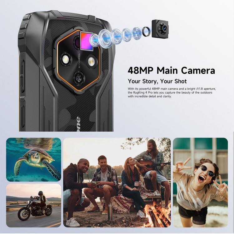 Ulefone RugKing 4 Pro, 8GB+256GB, IP68/IP69K Rugged Phone, 6.56 inch Android 15 Unisoc T7250 Octa Core, Network: 4G, NFC, OTG, RugKing 4 Pro, 8GB+256GB