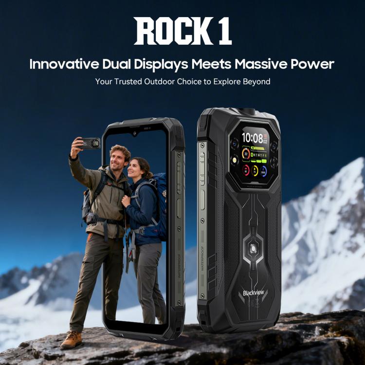 Blackview ROCK 1 Rugged Phone, 8GB+256GB, 6.56 inch Android 16 MT6769V/CB Helio G81 Octa Core, Network: 4G, OTG, NFC, ROCK 1 8GB+256GB – Magnetic