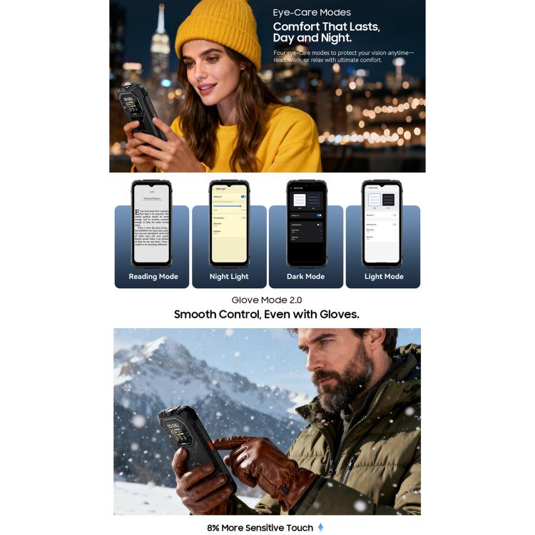 Blackview ROCK 1 Rugged Phone, 8GB+256GB, 6.56 inch Android 16 MT6769V/CB Helio G81 Octa Core, Network: 4G, OTG, NFC, ROCK 1 8GB+256GB – Magnetic