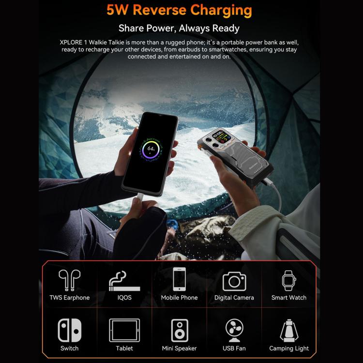 Blackview XPLORE 1 Walkie Talkie Rugged Phone, 12GB+256GB, 6.78 inch Android 15 Dimensity 7050 MT8791V/HZA Octa Core, Network: 5G, OTG, NFC, XPLORE 1 Walkie Talkie 12GB+256GB – Magnetic