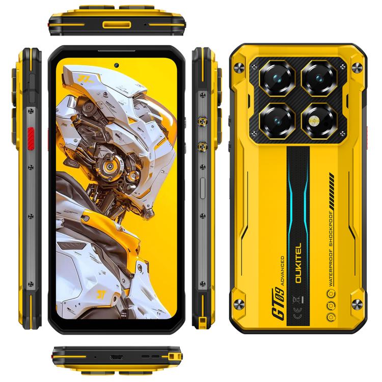 Oukitel WP60 Rugged Phone, 16GB+512GB, Night Vision, 108MP Camera, Side Fingerprint, 7.2 inch Android 15 MediaTek Dimensity 7025 Octa Core, NFC, OTG, Network: 5G, 16GB+512GB