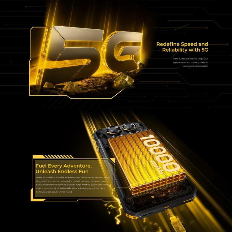 Oukitel WP60 Rugged Phone, 12GB+512GB, Night Vision, 108MP Camera, Side Fingerprint, 7.2 inch Android 15 MediaTek Dimensity 7025 Octa Core, NFC, OTG, Network: 5G, 12GB+512GB – Durable Build, Easy to Use