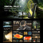 Blackview Oscal Pilot 5 5G Rugged Phone, 8GB+256GB, 6.67 inch Android 16 UMS9620 T8100 Octa Core, Network: 5G, OTG, NFC