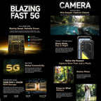 Blackview Oscal Pilot 5 5G Rugged Phone, 8GB+256GB, 6.67 inch Android 16 UMS9620 T8100 Octa Core, Network: 5G, OTG, NFC