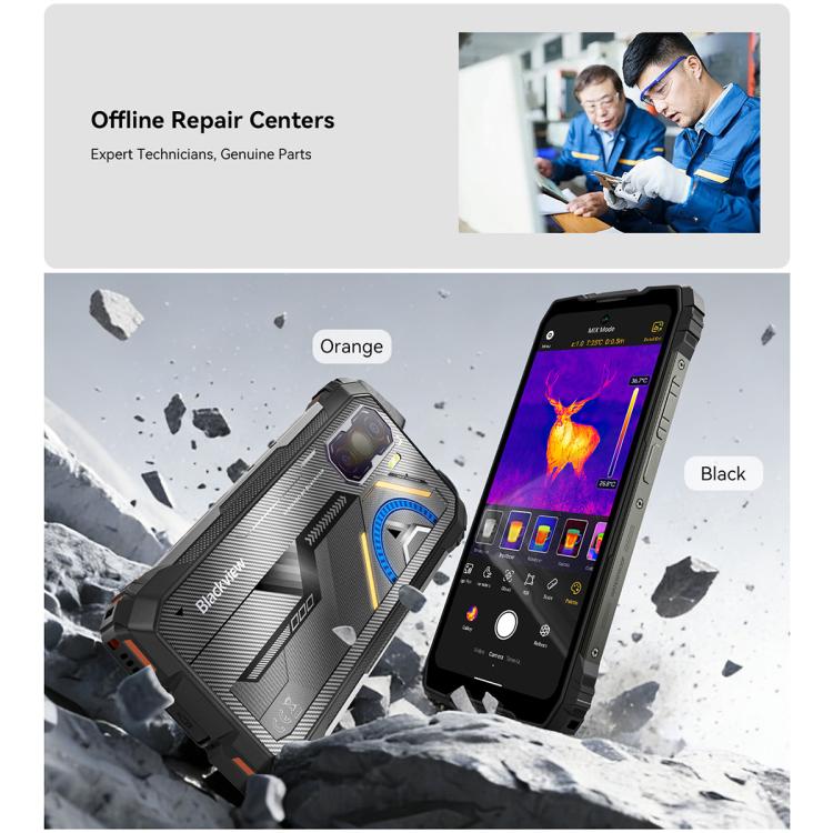 Blackview ROCK 3 Rugged Phone, Thermal Imager, 8GB+256GB, 6.78 inch Android 16 MT8781 Helio G100 Octa Core, Network: 4G, OTG, NFC – Magnetic