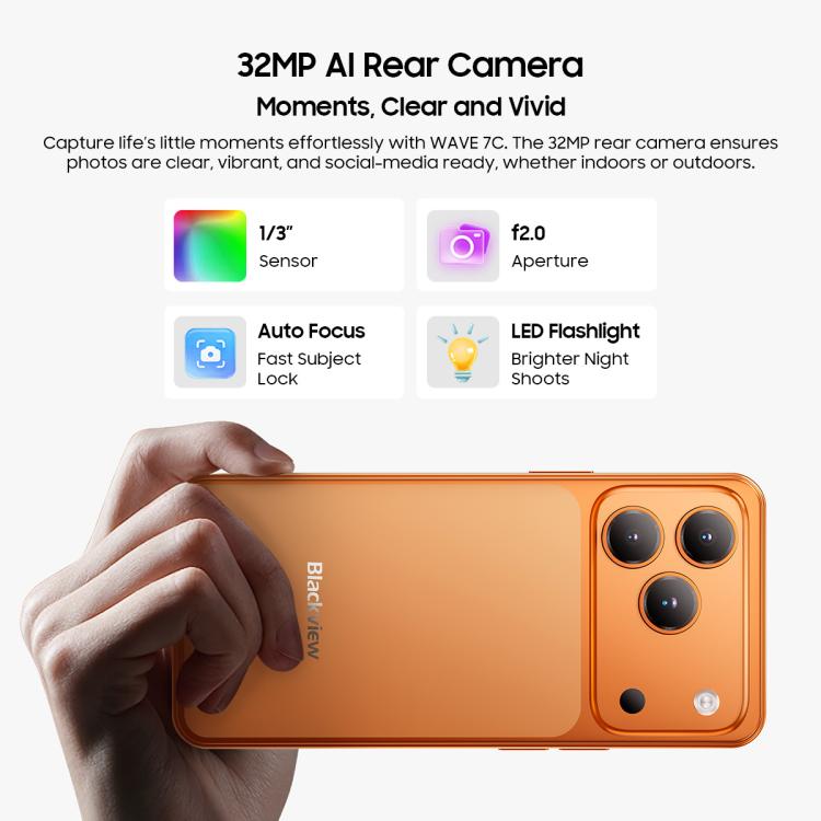 Blackview WAVE 7C, 4GB+128GB, 6.56 inch Android 16 Unisoc UMS312 Tiger T310 Quad Core, Network: 4G, OTG, 4GB+128GB – Durable Build, Easy to Use