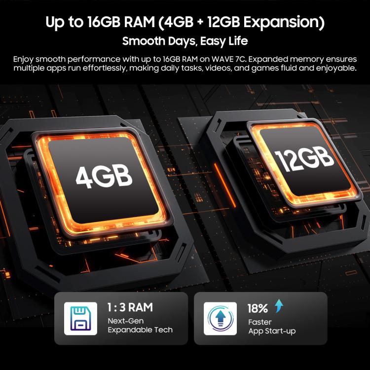 Blackview WAVE 7C, 4GB+128GB, 6.56 inch Android 16 Unisoc UMS312 Tiger T310 Quad Core, Network: 4G, OTG, 4GB+128GB – Durable Build, Easy to Use