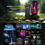 Ulefone Armor 27T Pro+ Rugged Phone, FLIR 3.5 Thermal Imaging, 12GB+256GB, Night Vision, 10600mAh, 6.78 inch Android 15 MediaTek Dimensity 6300 Octa Core, Network: 5G, NFC, Armor 27T Pro+ – Lanyard, Magnetic, Card Slot