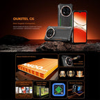 Oukitel G6 Rugged Phone, 8GB+256GB, Fingerprint Identification, 10600mAh Battery, 6.52 inch Android 16.0 Unisoc T615 Octa Core, NFC, OTG, Network: 4G, 6GB+256GB – Durable Build, Easy to Use