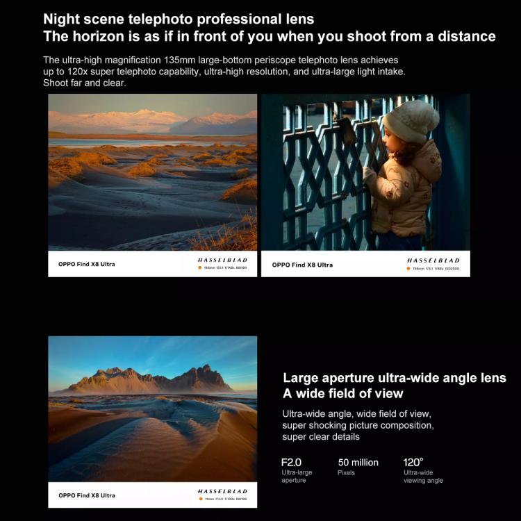 OPPO Find X8 Ultra, 12GB+256GB, Screen Fingerprint, 6.82 inch ColorOS 15 Snapdragon 8 Elite Octa Core, NFC, OTG, Network: 5G, 12GB+256GB