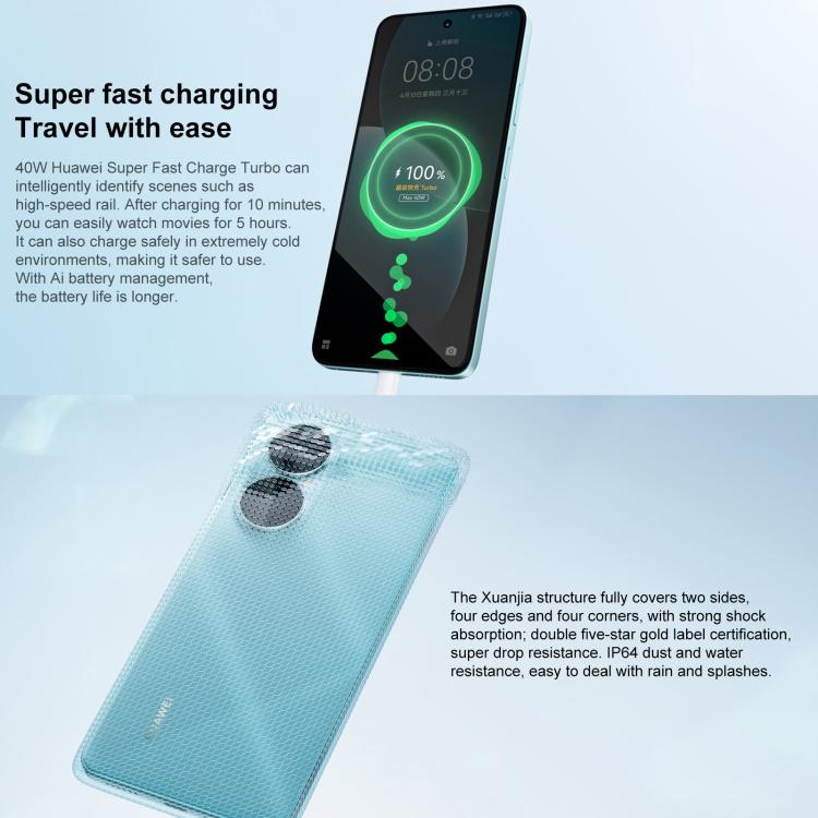 HUAWEI Enjoy 80, 8GB+128GB, Side Fingerprint, 6.67 inch HarmonyOS 4.0, OTG, Not Support Google Play, 8GB+128GB – TPU