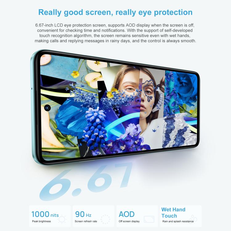 HUAWEI Enjoy 80, 8GB+128GB, Side Fingerprint, 6.67 inch HarmonyOS 4.0, OTG, Not Support Google Play, 8GB+128GB – TPU