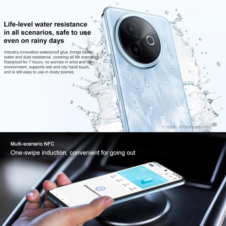 vivo Y300i, 8GB+128GB, Face ID / Side Fingerprint, 6.68 inch Android 15 OriginOS 5 Snapdragon 4 Gen 2 Octa Core, OTG, NFC, Network: 5G, 8GB+128GB