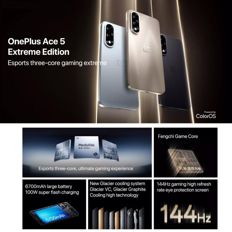 OnePlus Ace 5 Ultra, 16GB+1TB, 6.83 inch ColorOS 15.0 MediaTek Dimensity 9400+ Octa Core, NFC, Network: 5G, 16GB+1TB